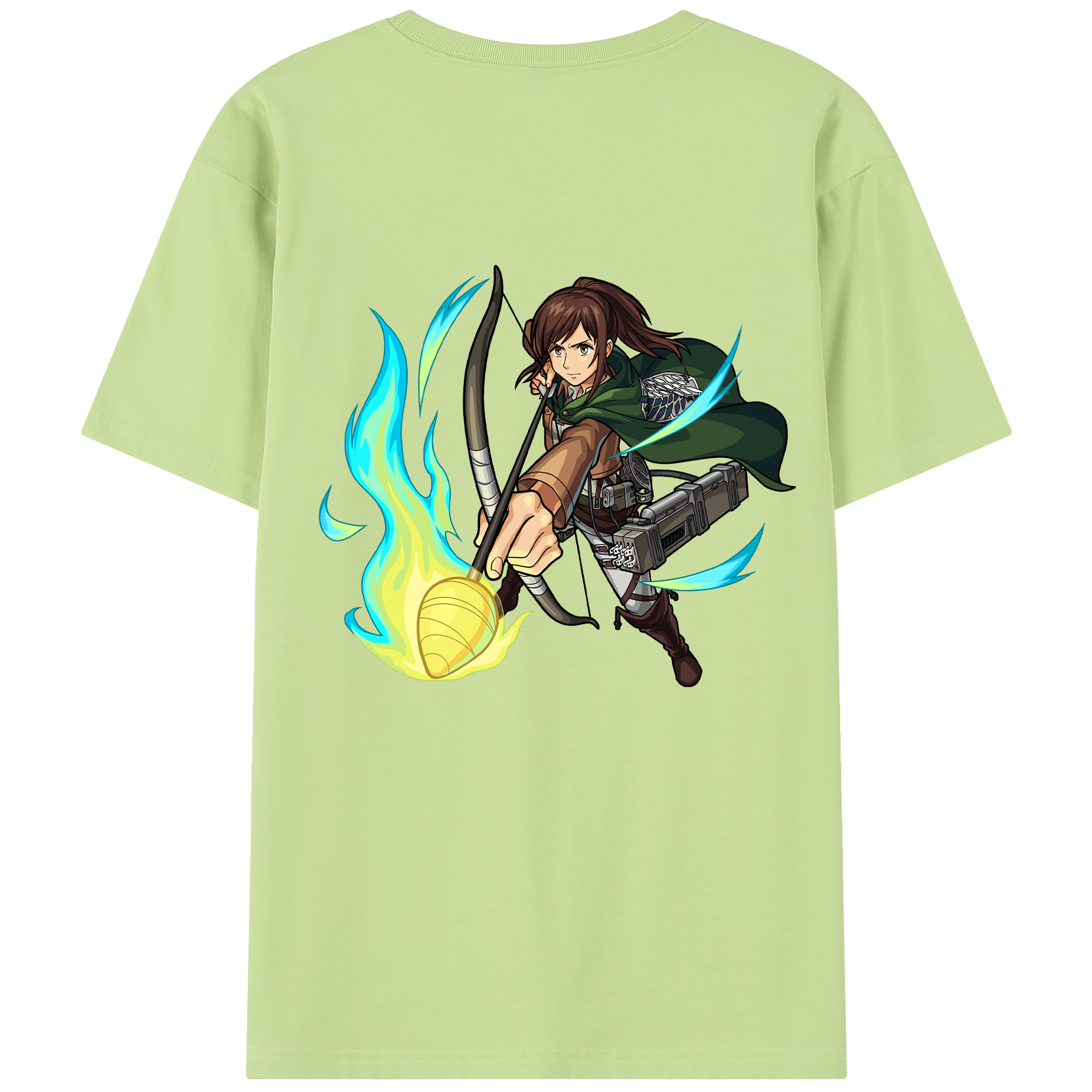 （画像用） 進撃の巨人 サシャ·ブラウス Attack on Titan Sasha Blaus 綿100％半袖Tシャツ（背面プリント）